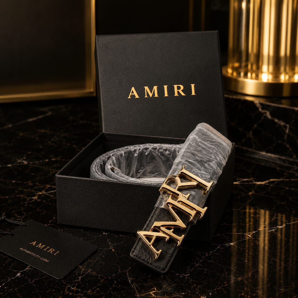 Amiri Leather Belt